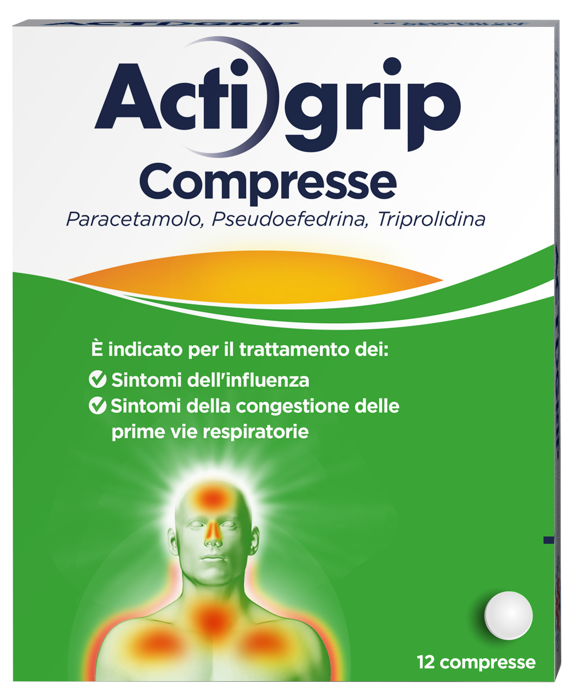 ACTIGRIP*12CPR 2,5+60+500MG - doctorpill.it
