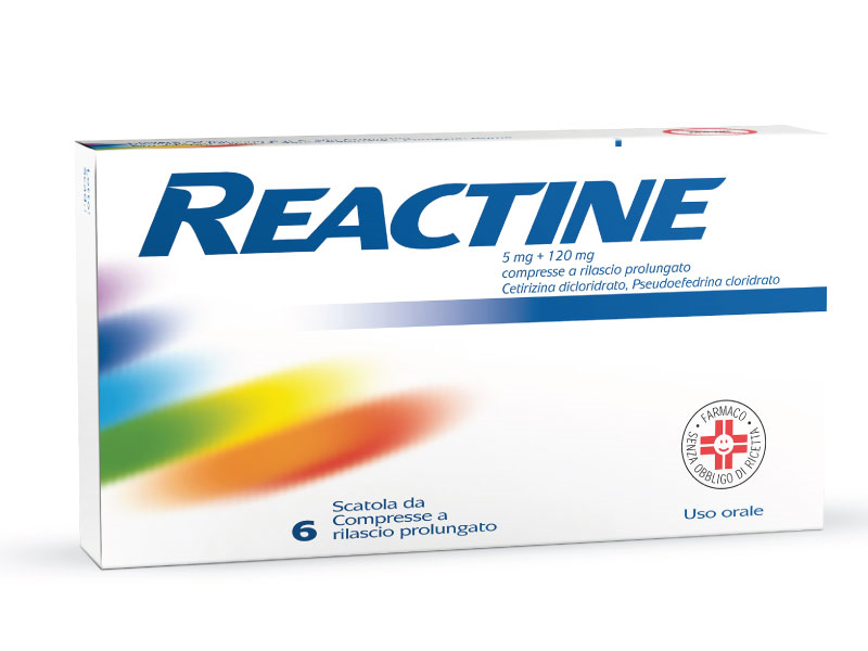 REACTINE*6CPR 5MG+120MG RP - doctorpill.it