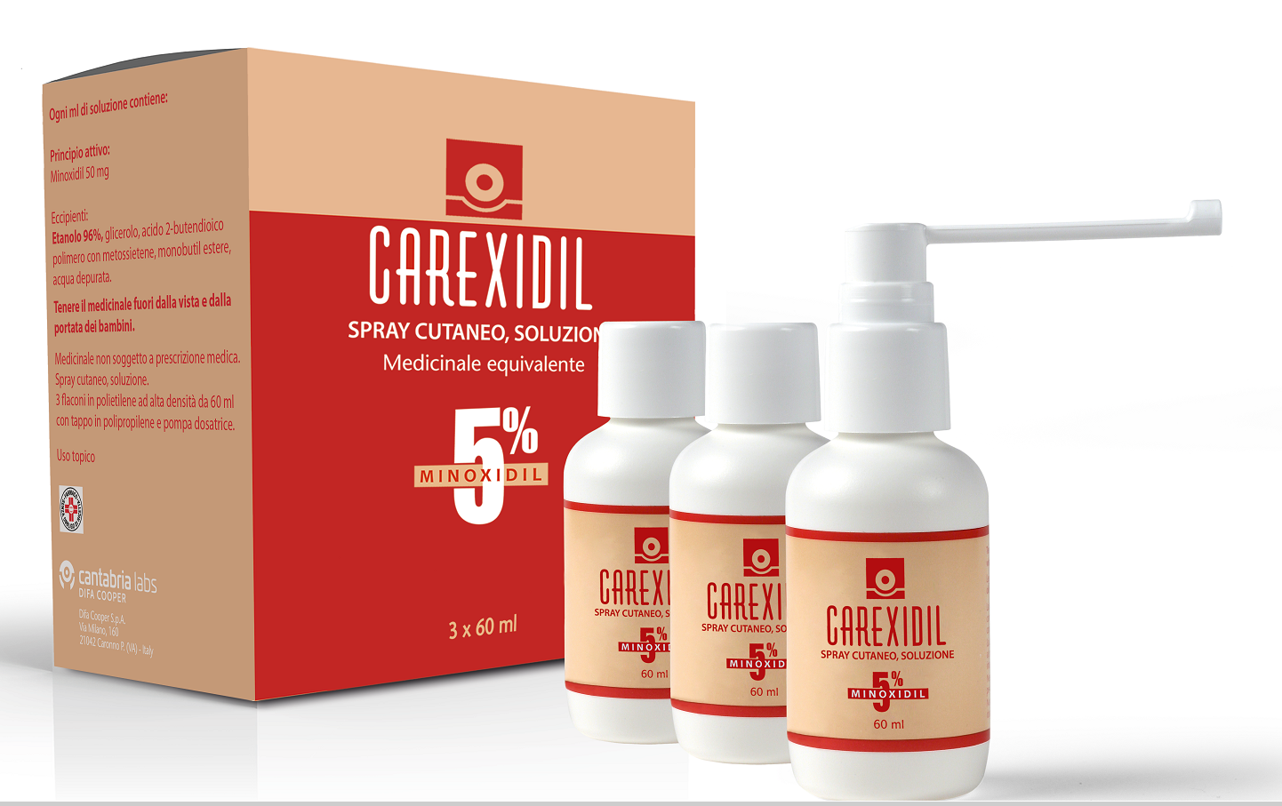 CAREXIDIL*3FL SOLUZ CUT 60ML5% - doctorpill.it
