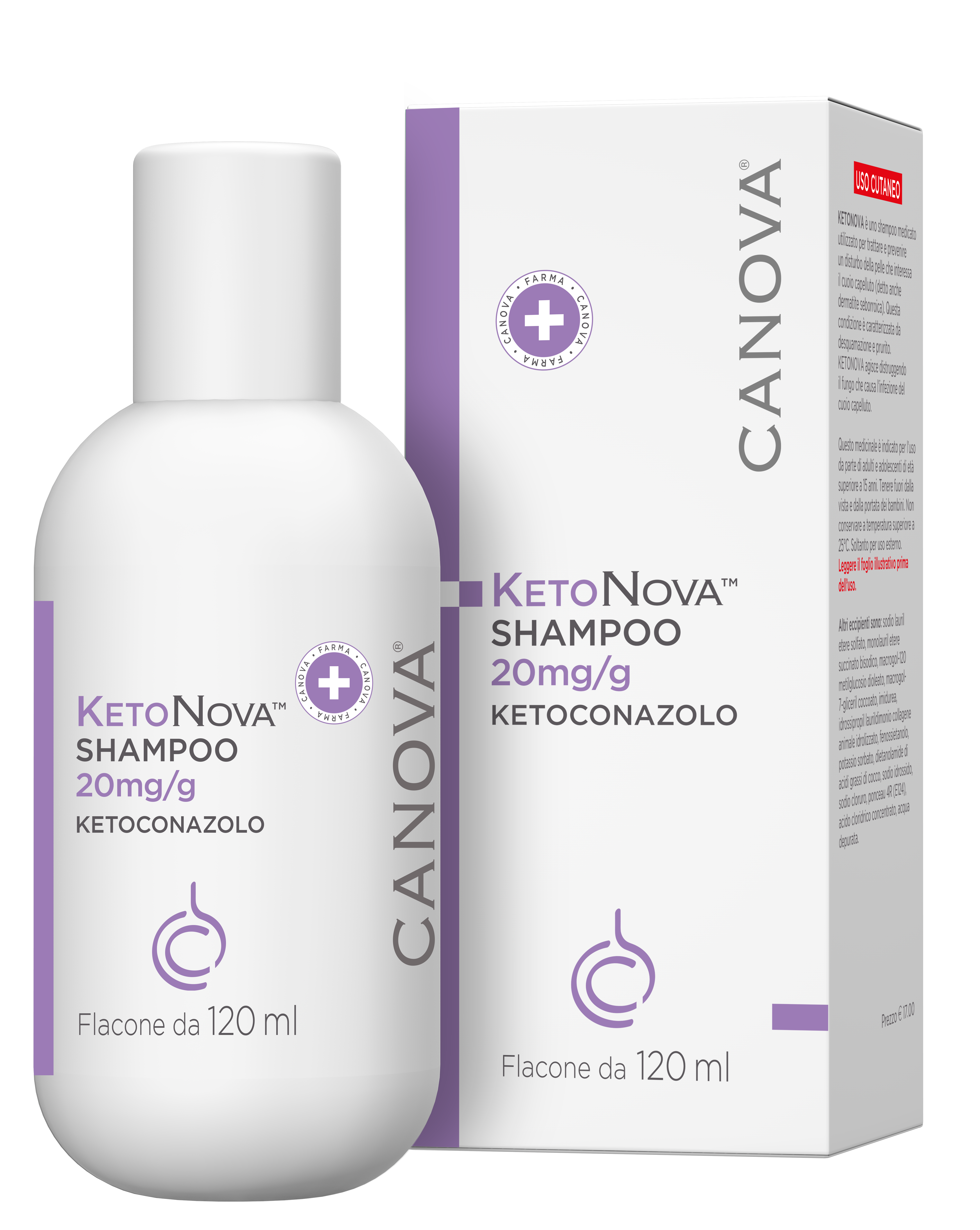 KETONOVA*SHAMPOO 120ML 20MG/G - doctorpill.it