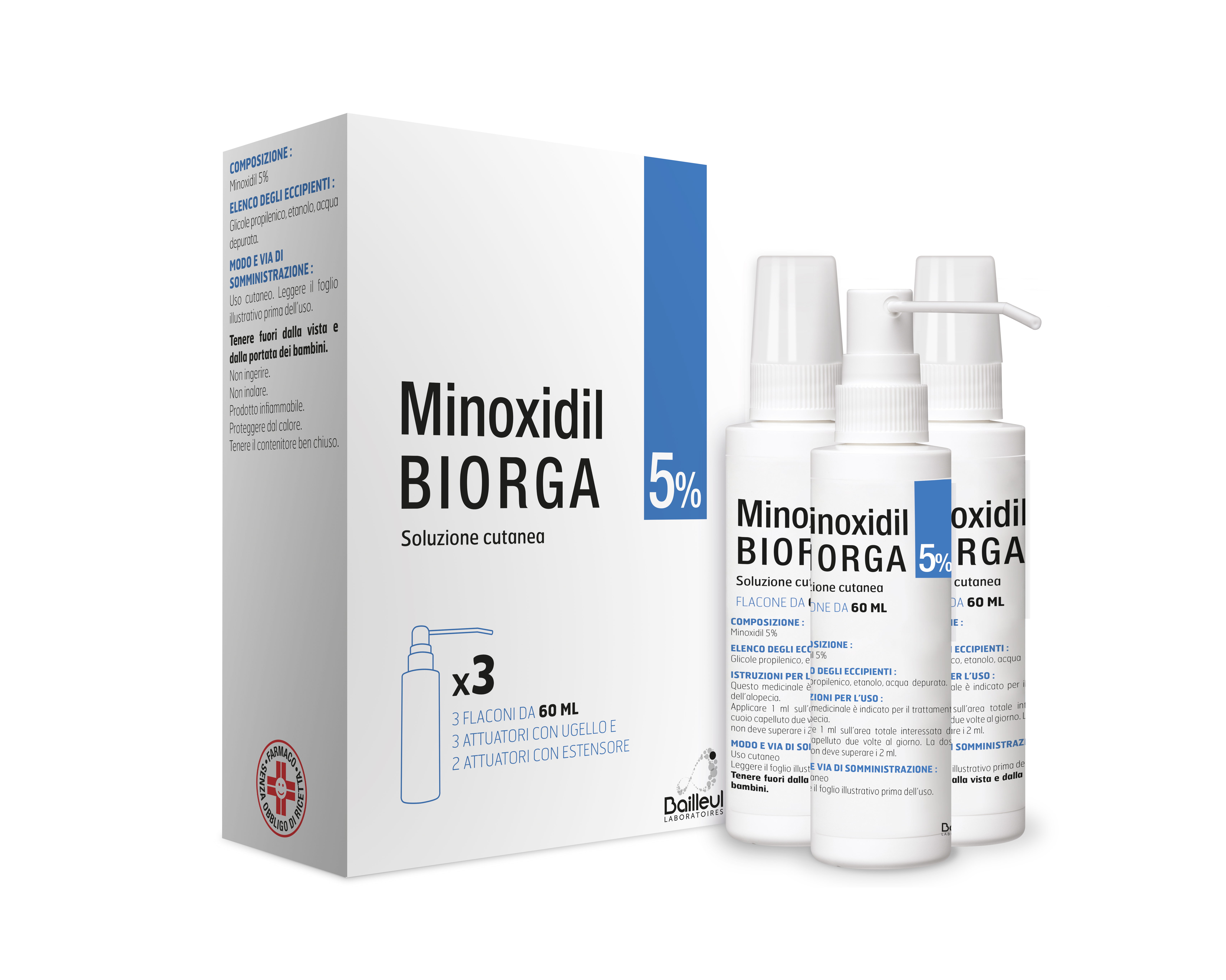 MINOXIDIL BIORGA*SOL CUT 3FL5% - doctorpill.it