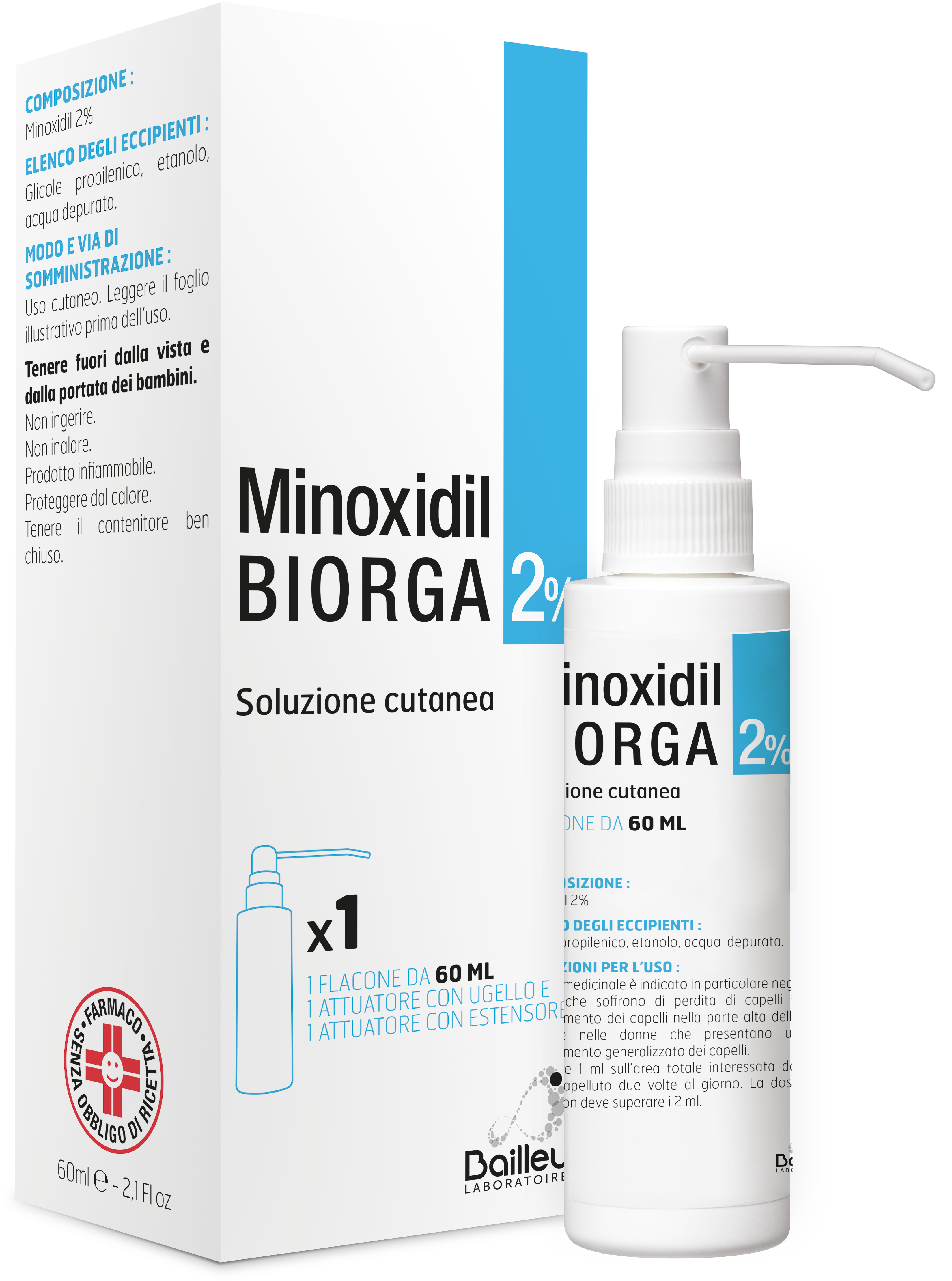 MINOXIDIL BIORGA*SOL CUT60ML2% - doctorpill.it