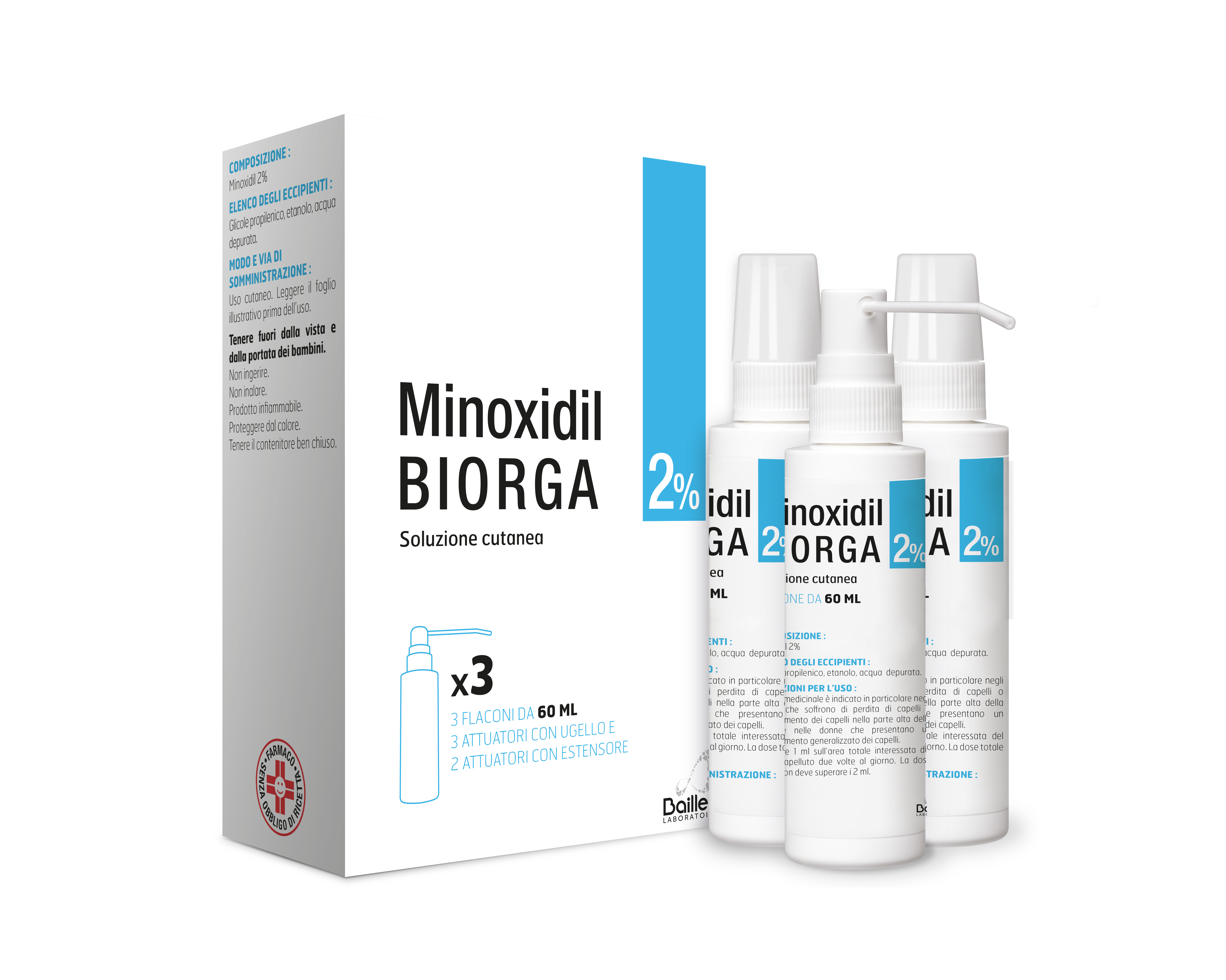 MINOXIDIL BIORGA*SOL CUT 3FL2% - doctorpill.it