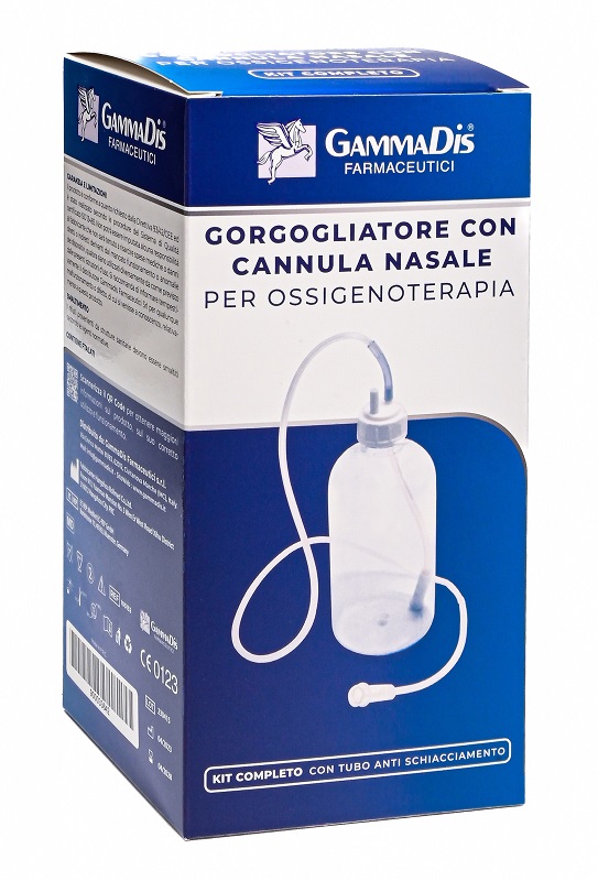 GORGOGLIATORE PER OSSIGENOTERAPIA CON OCCHIALE + CANNULA NASALE GAMMADIS - doctorpill.it