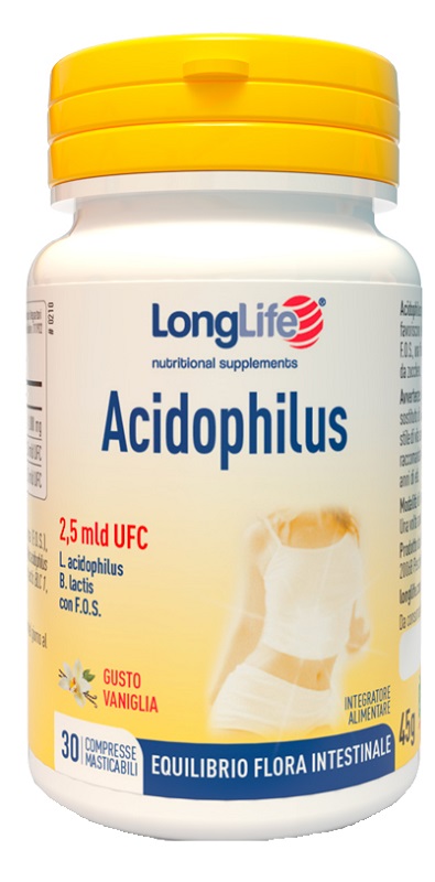 LONGLIFE ACIDOPHILUS 30 COMPRESSE MASTICABILI - doctorpill.it