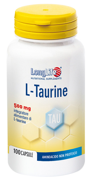 LONGLIFE L-TAURINE 500 MG 100 CAPSULE DI GELATINA DA 6,2 G - doctorpill.it