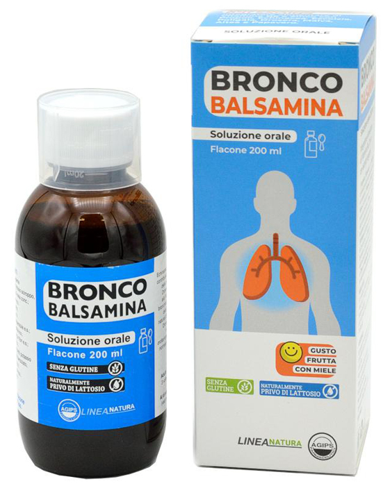 BRONCOBALSAMINA SOLUZIONE ORALE 200 ML GUSTO FRUTTA CON MIELE - doctorpill.it