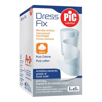 BENDA IN GARZA IDROFILA ORLATA PIC DRESSFIX 7X500CM FUSTELLA - doctorpill.it