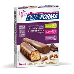PESOFORMA BARRETTA CIOCCOLATO CARAMELLO 12 X 31 G - doctorpill.it