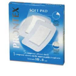 GARZA COMPRESSA PRONTEX SOFT PAD 10X8 CM 6 PEZZI (5 TNT + 1 IMPERMEABILE AQUA PAD) - doctorpill.it
