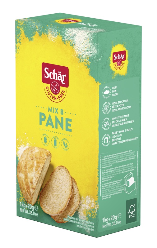 SCHAR MIX B PREPARATO PANE SENZA LATTOSIO 1 KG + 20 G - doctorpill.it