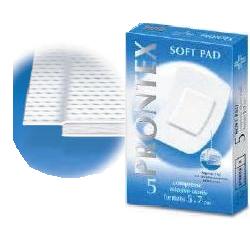 GARZA PRONTEX SOFT PAD COMPRESSA 5X7 CM 5 PEZZI - doctorpill.it
