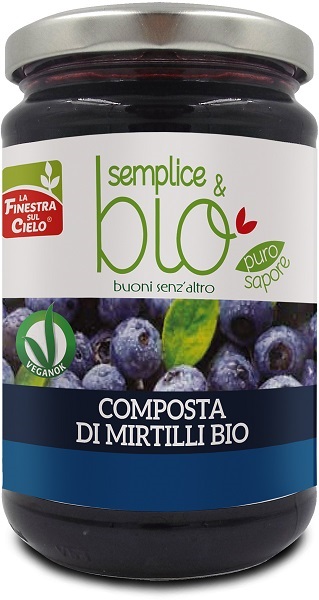 COMPOSTA DI MIRTILLI BIO CON POLPA DI MELA 320 G - doctorpill.it
