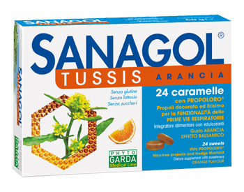 SANAGOL TUSSIS ARANCIA 24 CARAMELLE - doctorpill.it