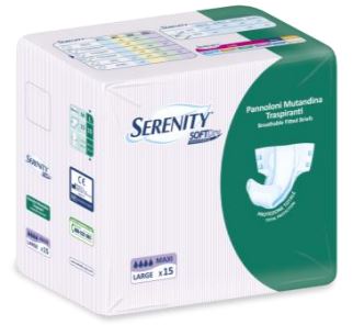 PANNOLONE PER INCONTINENZA A MUTANDINA SERENITY SOFTDRY MAXI LARGE 15 PEZZI - doctorpill.it