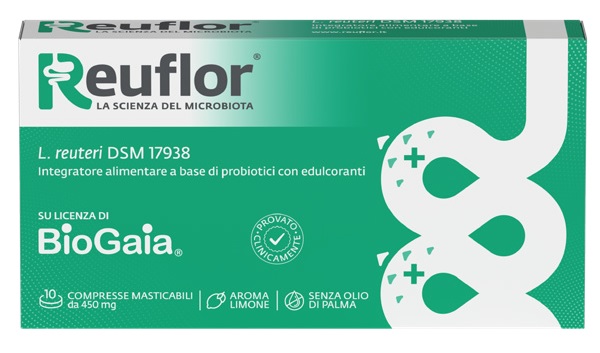 REUFLOR 10 COMPRESSE MASTICABILI AROMA LIMONE - doctorpill.it