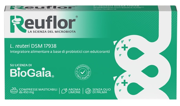 REUFLOR 20 COMPRESSE MASTICABILI AROMA LIMONE - doctorpill.it