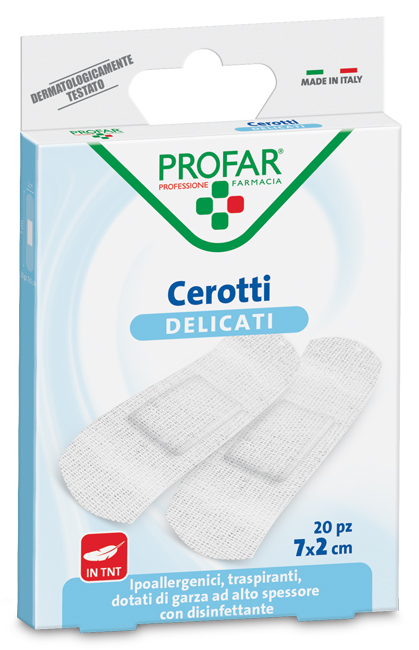 CEROTTO TESSUTO NON TESSUTO DELICATO MEDI 7X2 CM 20 PEZZI PROFAR - doctorpill.it