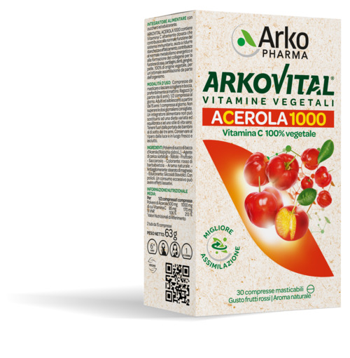 ARKOVITAL ACEROLA 1000 30 COMPRESSE MASTICABILI - doctorpill.it
