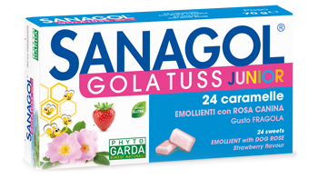 SANAGOL GOLA TUSS JUNIOR FRAGOLA 24 CARAMELLE - doctorpill.it