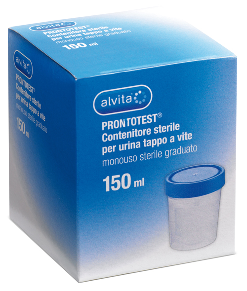 CONTENITORE PER URINA ALVITA PRONTOTEST GRADUATO CON TAPPO A VITE - doctorpill.it