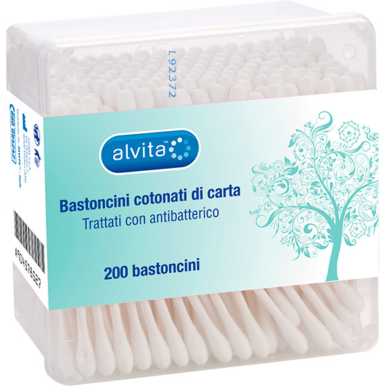 ALVITA BASTONCINI COTONATI DI CARTA 200 PEZZI - doctorpill.it