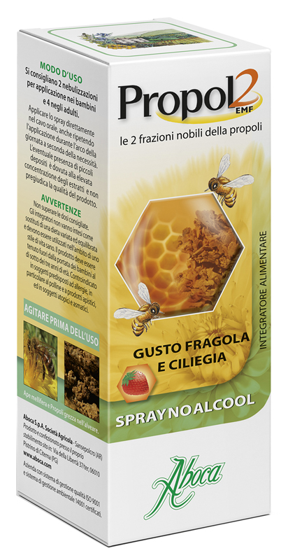 PROPOL2 EMF SPRAY NO ALCOOL FRAGOLA E CILIEGIA 30 ML - doctorpill.it