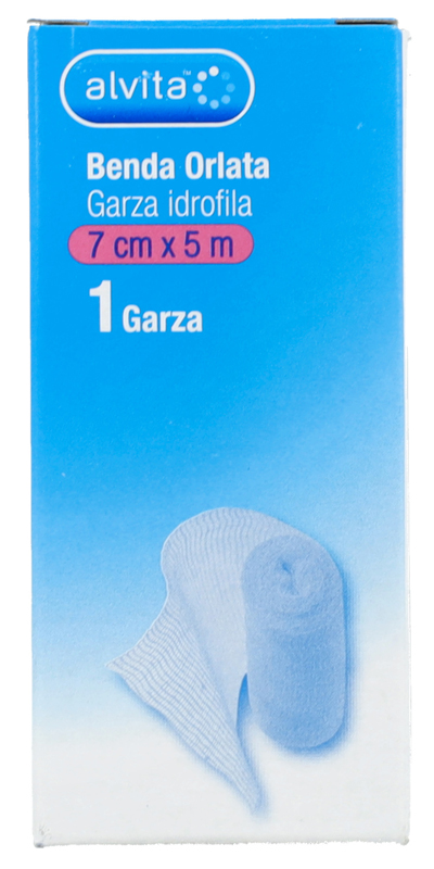 BENDA ORLATA GARZA IDROFILA ALVITA 7X500CM - doctorpill.it