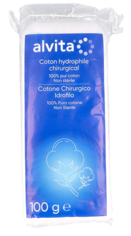COTONE CHIRURGICO IDROFILO ALVITA 100% PURO COTONE 100 G - doctorpill.it