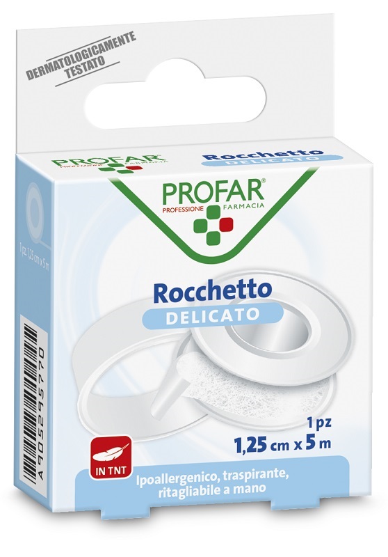 CEROTTO ROCCHETTO TESSUTO NON TESSUTO DELICATO CM 1,25X5 M PROFAR - doctorpill.it