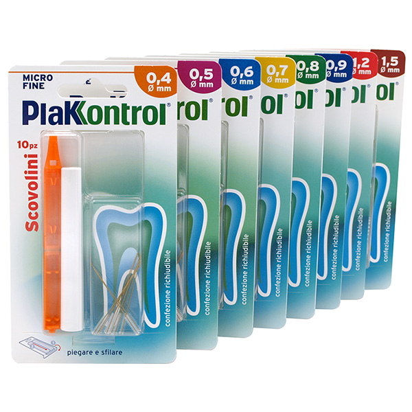 PLAKKONTROL MINIGRIP SCOVOLINO 0,9 MM 10 PEZZI - doctorpill.it