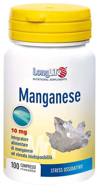 LONGLIFE MANGANESE 10 MG 100 COMPRESSE - doctorpill.it