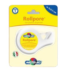 CEROTTO IN ROCCHETTO MASTER-AID ROLLPORE TESSUTO NON TESSUTO CON DISPENSER 2,5CM X 5 M - doctorpill.it