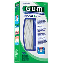 GUM IMPLANT + FLOSS FILO INTERDENTALE 50 PEZZI - doctorpill.it