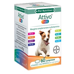 ATTIVO TABS ASTUCCIO DA 60 COMPRESSE ALTAMENTE APPETIBILI - doctorpill.it