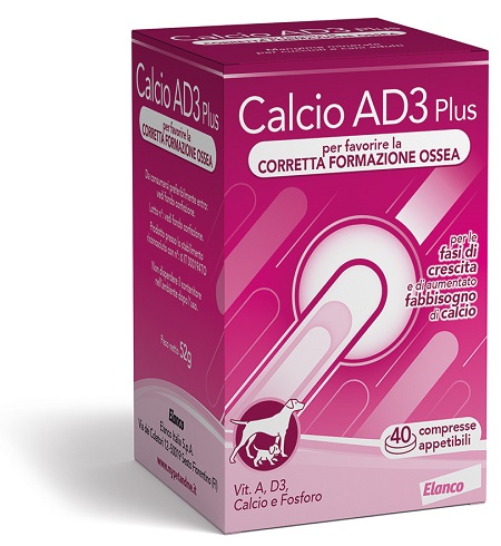 CALCIO AD3 PLUS 40 COMPRESSE APPETIBILI - doctorpill.it