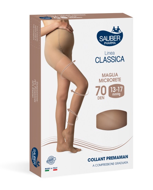 SAUBER COLLANT PREMAMAN 140 DENARI MAGLIA MICRORETE NEUTRO BEIGE 3 LINEA CLASSICA - doctorpill.it