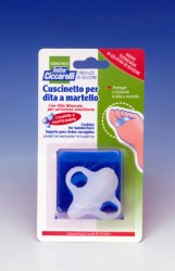 CUSCINETTO PER DITA A MARTELLO REALIZZATO IN GEL DI SILICONEBIANCO SEMITRASPARENTE SAGOMATA PER PROTEGGERE E DISTENDERE LE DITA CONTRATTE IGIENEPIEDE 2 PEZZI - doctorpill.it