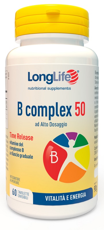 LONGLIFE B COMPLEX 50 RILASCIO GRADUALE 60 TAVOLETTE DIVISIBILI - doctorpill.it