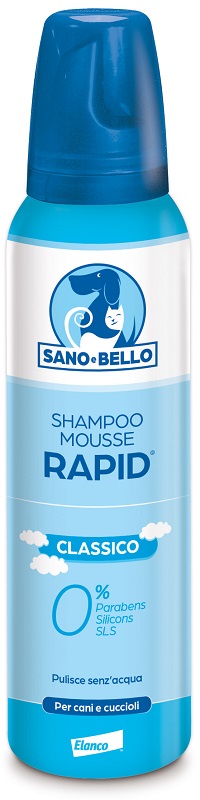 SANO E BELLO SHAMPOO MOUSSE RAPID CLASSICO FLACONE 300 ML PER LAVAGGIO SENZ'ACQUA - doctorpill.it
