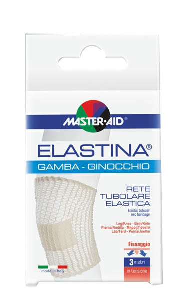 RETE TUBOLARE ELASTICA IPOALLERGENICA MASTER-AID ELASTINA GAMBA/GINOCCHIO 3 MT IN TENSIONE CALIBRO 5 CM - doctorpill.it