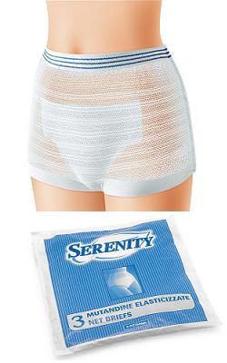 MUTANDINA ELASTICA RETTANGOLARE A RETE SERENITY L 3 PEZZI - doctorpill.it