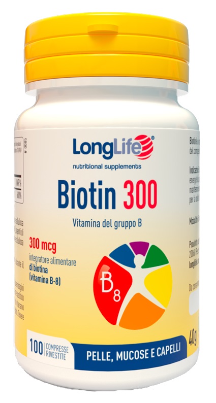 LONGLIFE BIOTIN 300 100 COMPRESSE RIVESTITE - doctorpill.it