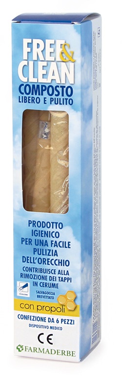 FREE&CLEAN COMPOSTO LIBERO E PULITO 2 CONI PULIZIA ORECCHIO - doctorpill.it