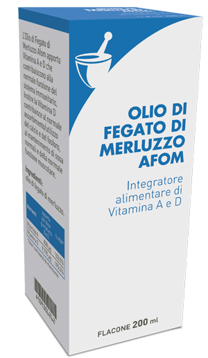 OLIO DI FEGATO DI MERLUZZO AFOM 200 ML - doctorpill.it