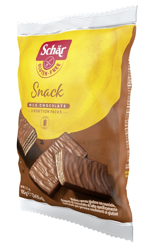 SCHAR SNACK CON CIOCCOLATO AL LATTE E NOCCIOLE 3 WAFER X 35 G - doctorpill.it
