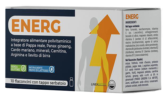 ENERG 10 FLACONCINI 10 ML CON TAPPO SERBATOIO - doctorpill.it