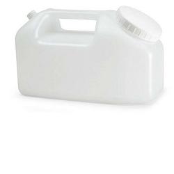 CONTENITORE A TANICA PER LA RACCOLTA DELLE URINE 24 ORE,IN POLIETILENE TRASPARENTE+TAPPO A VITE CON SCALA GRADUATA DA 500 A 2500ML - doctorpill.it