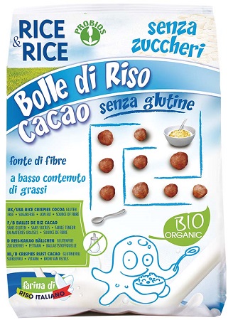 RICE&RICE BOLLE DI RISO AL CACAO 150 G SENZA LIEVITO - doctorpill.it