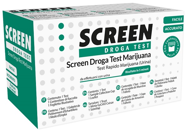 SCREEN DROGA TEST MARIJUANA TEST ANTIDROGA CON CONTENITORE URINA - doctorpill.it